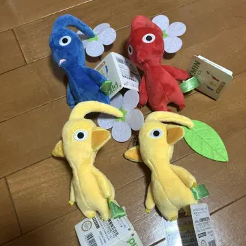 피크민 빨파 블루 옐로우 봉제 인형 공 체인