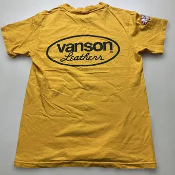vanson 가죽 코튼 티셔츠 S 백 프린트 소매 와펜