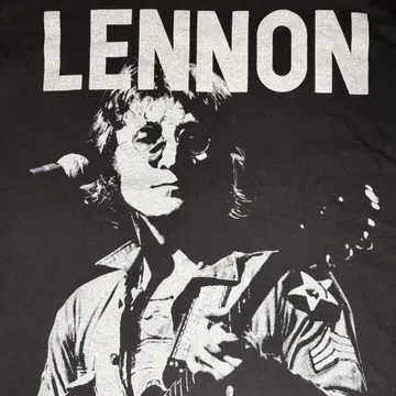John Lennon 티셔츠 비틀즈 밴딩 티셔츠 창립 멤버 흑백