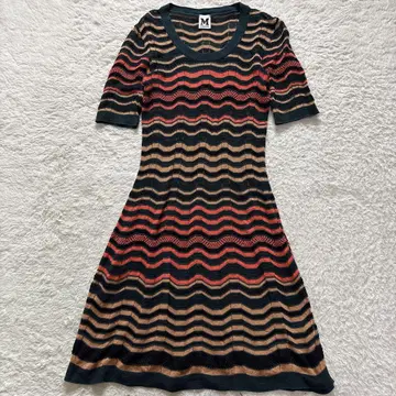 M MISSONI 미쏘니 니트 플레어 원피스 반팔