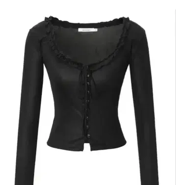 Threetimes 상의 블라우스 Glossy cardigan 블랙
