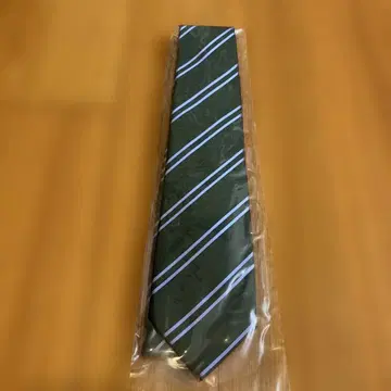 Kamakura Shirts 다크 그린 스트라이프 넥타이