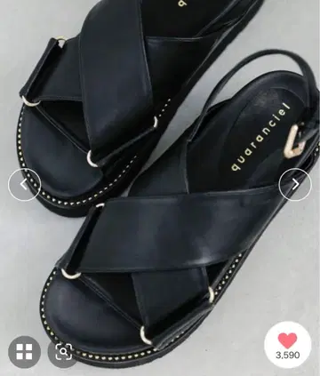 ships quaranciel 플랫폼 크로스 스터드 샌들 S
