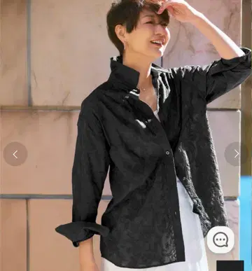 두클라쎄 코튼 보일 페이즐리 자수 셔츠