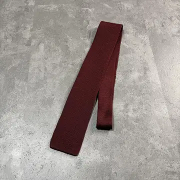 빈티지 기본 디자인 보르도 니트 넥타이