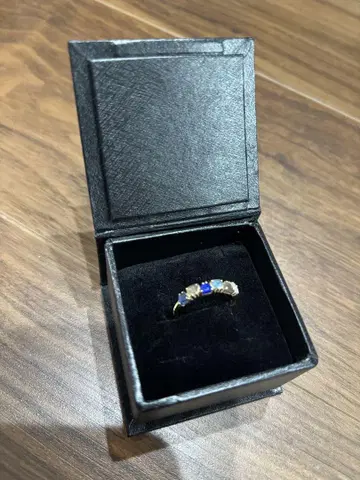 agete K10 멀티 스톤 반지