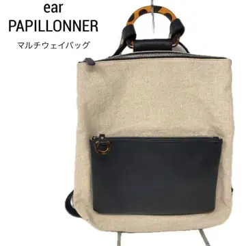 미사용 ear PAPILLONNER 이어파피요네 멀티 웨이 백 린넨