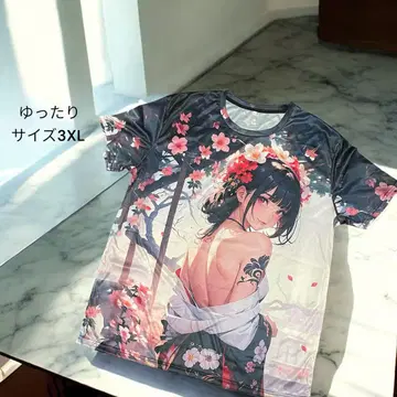 애니메이션 캐릭터 티셔츠 3XL