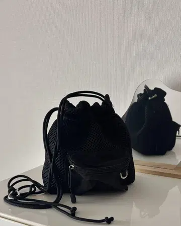 메쉬 복조리 백 블랙 숄더백 한국 스타일