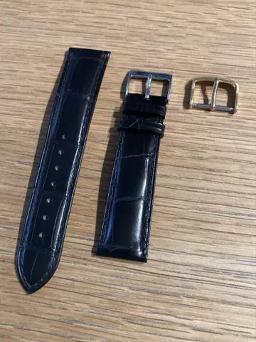 시계 가죽 스트랩 크로커다일 블랙 20mm / 18mm