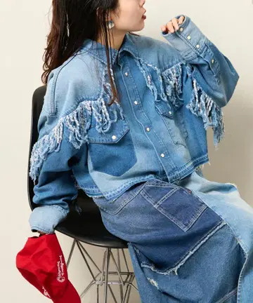 etshinta CIAOPANICTYPY 리메이크 데님 웨스턴 셔츠