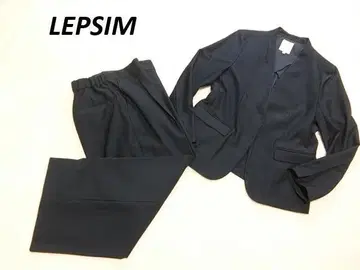 새상품급 렙심 워셔블 노카라 팬츠 셋업 네이비 L