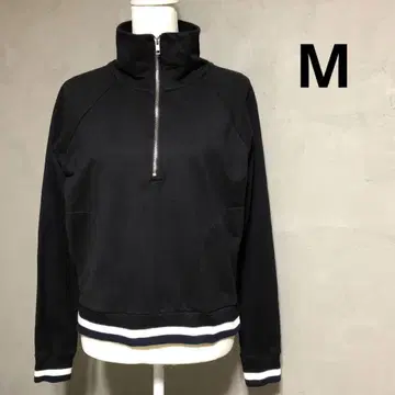 새상품급 J.CREW 하프 지퍼 맨투맨 트레이닝복 블랙 M