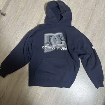 DC SHOE 네이비 후드티 로고 프린트