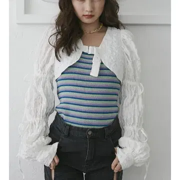 jouetie 2WAY 마무루크 슬리브 상의 볼레로 자켓