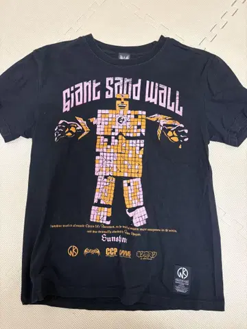 근육맨 선샤인 Giant Sand Wall 티셔츠 L 블랙