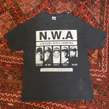 N.W.A. 스트레이트 아웃 오브 컴프턴 티셔츠 USA제 빈티지