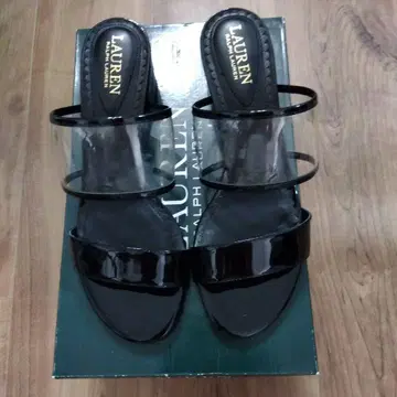 랄프 로렌 블랙 샌들 24.5cm