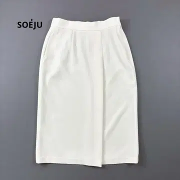 소주 더블 저지 펜슬 스커트 화이트 L 타이트 스커트