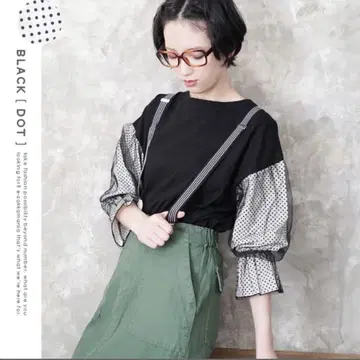 이자카야 매니아 스토어 튤 캔디 슬리브 티셔츠 블랙