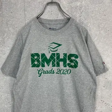 챔피온 양면 프린트 BMHS 반팔 티셔츠 구제 의류 M