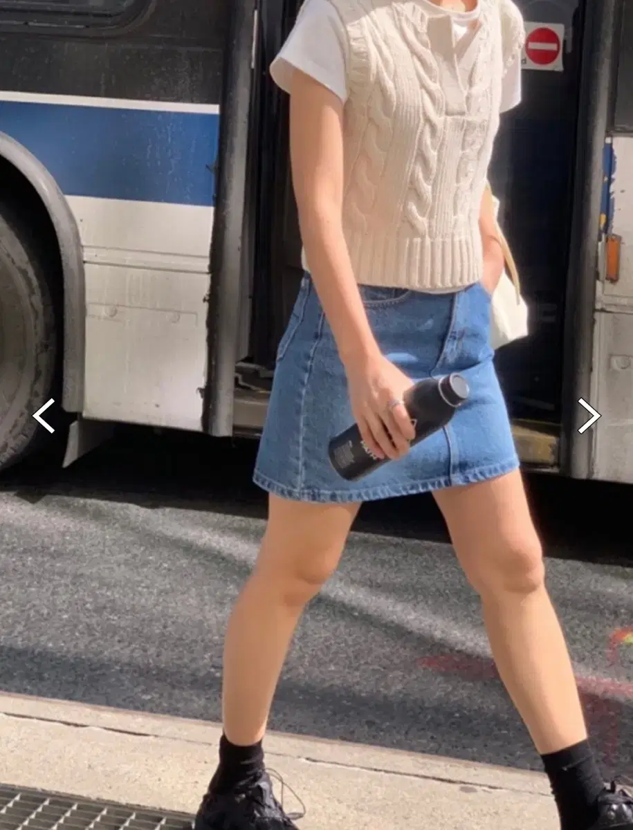 haag 헤이그 니트 베스트 아이보리 knit vest
