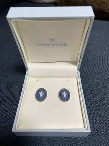 WEDGEWOOD 웨지우드 빈티지 귀걸이 재스퍼 박스 포함