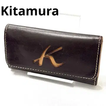새상품급 키타무라 Kitamura 키케이스 가죽 브라운 브라운 5연