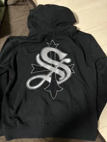 Supplier 블랙 집업 후드티