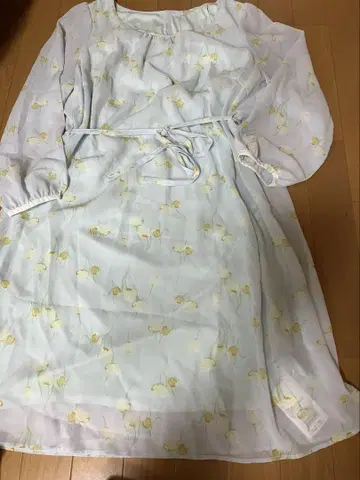 새상품 여성용 15호 2XL 3L 긴팔 원피스 이토킨