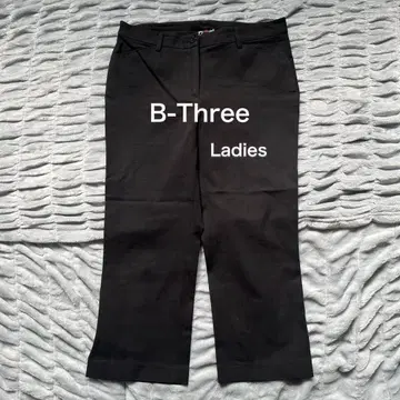 B-Three 코튼 혼방 7부 기장 팬츠 밑단 슬릿 여성용 38 사이즈