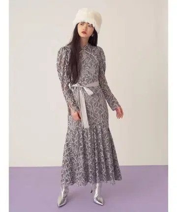 릴리 브라운 오리엔탈 레이스 차이나 원피스