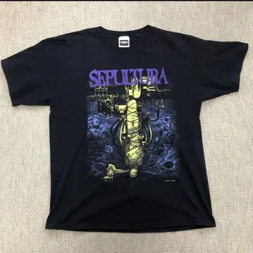 당시의 Sepultura Chaos A.D. 티셔츠 카피라이트 XL