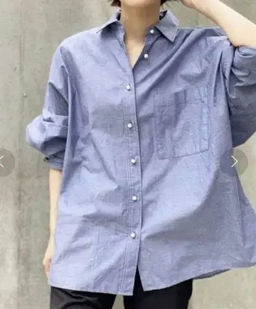 새상품급! Spick & Span 펄 버튼 돌먼 오버 셔츠