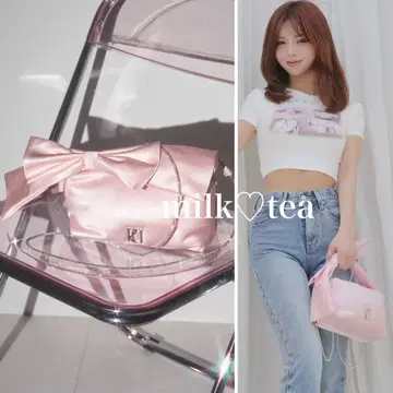 미개봉 새상품 Darich 다리치 핑크 새틴 파우치 백