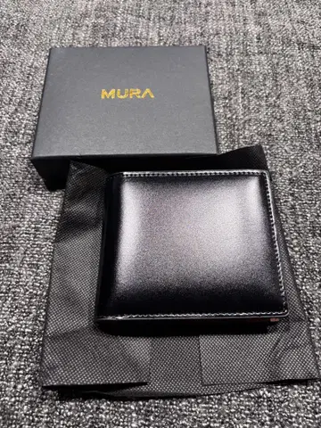 박스 포함 미사용 * MURA 두겹 지갑 블랙/카멜