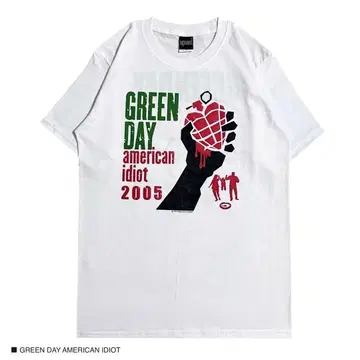 GREEN DAY 그린 데이 L 사이즈 반팔 티셔츠 락 밴드 티셔츠