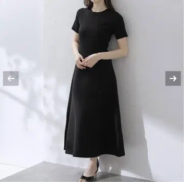 세탁 가능한 밀라노 리브 니트 원피스 라토타리테