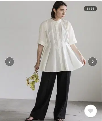select MOCA 스탠드 카라 허리 턱 셔츠