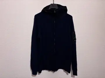 C.P. COMPANY 후드 니트 배색 후드티 사이즈 50 네이비