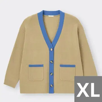 GU 지유 바이컬러 가디건 베이지 XL