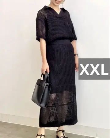 GU 지유 니트 셋업 블랙 XXL