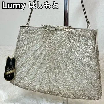 Lumy 하시모토 루미 하시모토 비즈 백 파티 백 실버 핸드 미러