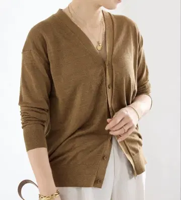 Deuxieme Classe BRONZER RICH 가디건 카멜