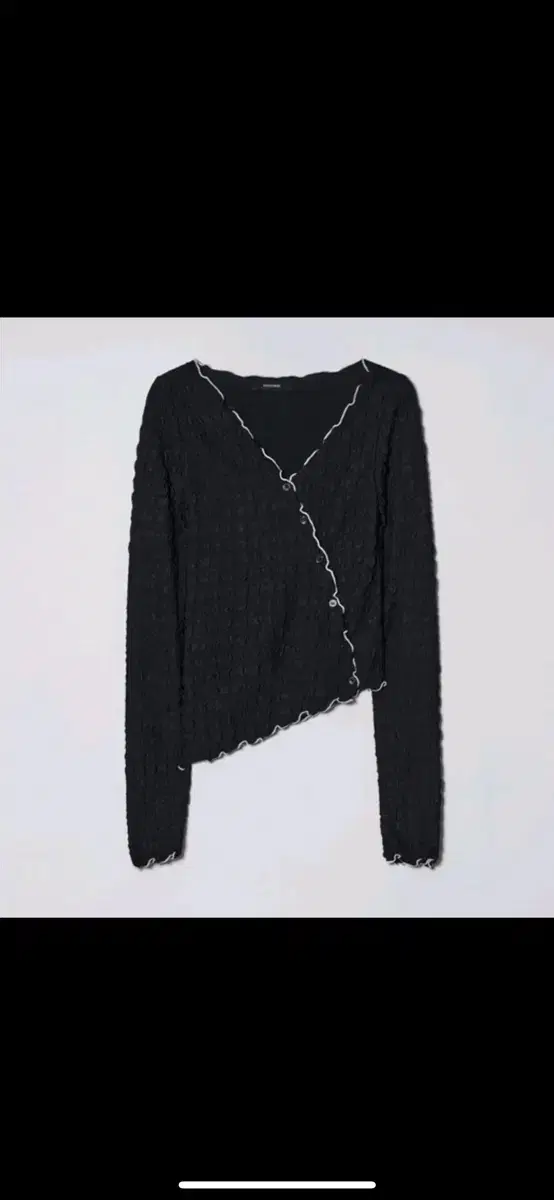 Diagonal Victoria Wrinkled Button Cardigan (New)