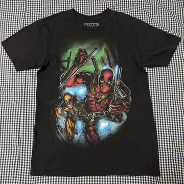 [새상품급] MARVEL 데드풀 울버린 티셔츠 S 사이즈 블랙