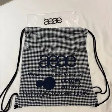 미사용 새상품 aeae 냅색 블루 체크 한국