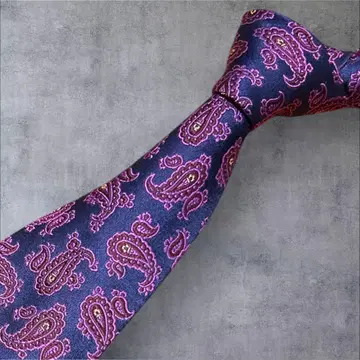 B941/ETRO 에트로 넥타이 와인 레드 퍼플 페이즐리 무늬 올 패턴