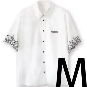 산리오 쿠로미 소매 자수 반팔 셔츠 M 아베일
