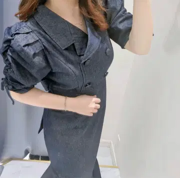 evelyn 오픈 카라 머메이드 op